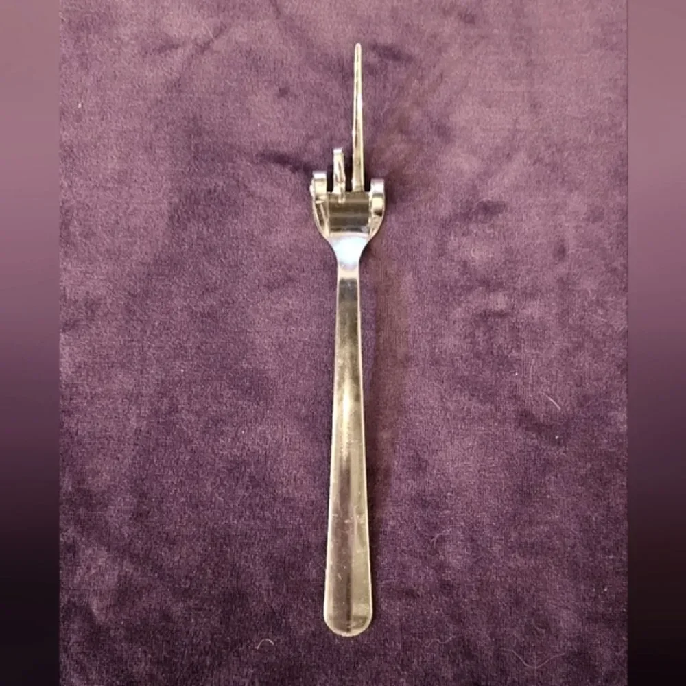 Whimsical Attitude Stainless Steel Pickle Olive Hors d'oeuvre Fork